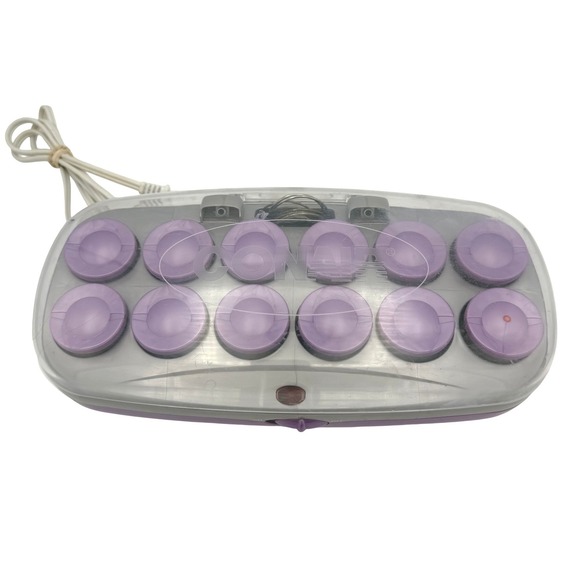Conair Other - Conair Ion Shine Hair Setter Women Purple 12 Flocked Rollers Metal Clips
